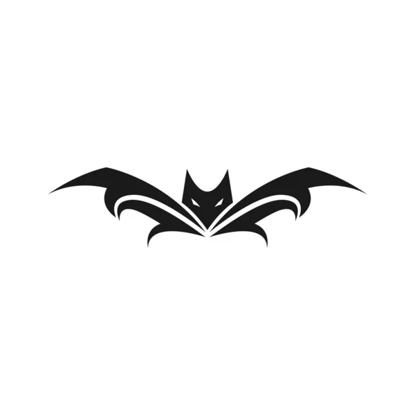 Pipistrello Con Ala Arte Logo Design Vettoriale Simbolo Grafico Icona — Vettoriale Stock