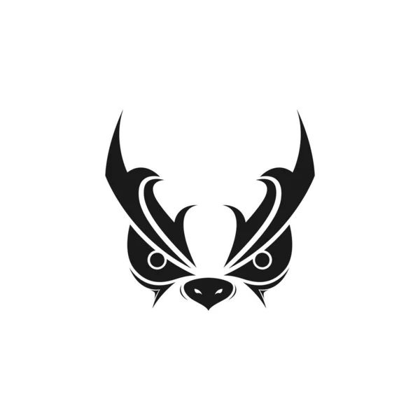 Face Bird Art Black Mask Logo Design Vector Graphic Symbol — Stock Vector