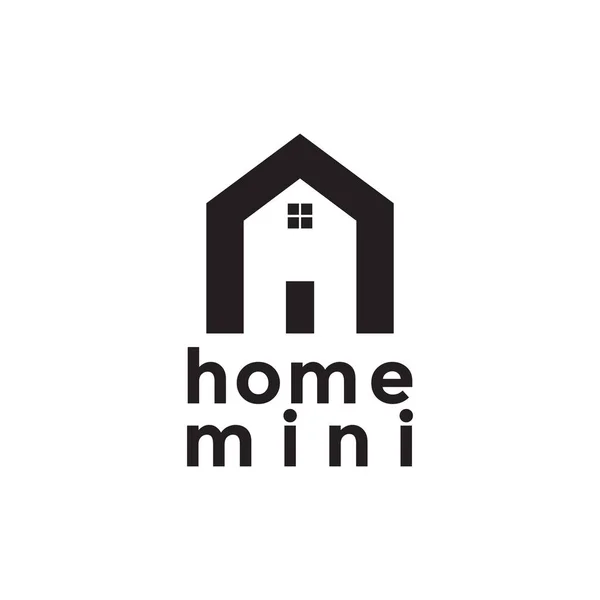 Einfach Form Hause Mini Logo Design Vektor Grafik Symbol Symbol — Stockvektor