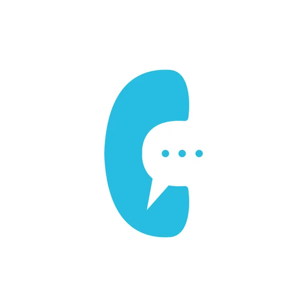 Letter Chat Bubble Talk 디자인 그래픽 아이콘 크리에이티브 아이디어 — 스톡 벡터