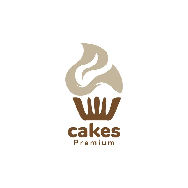 Chocolate Cake Flat Isolated Logo Design Vector Graphic Symbol Icon — Wektor stockowy