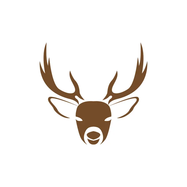 Face Modern Brown Deer Logo Design Vector Graphic Symbol Icon — Wektor stockowy