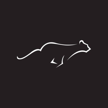izole edilmiş hızlı koşu leoparı ya da çita ya da panter logosu tasarım vektör grafik simgesi simgesi çizim yaratıcı fikir