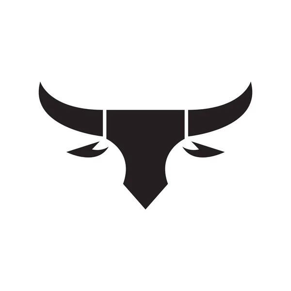Black Face Modern Cow Buffalo Logo Design Vector Graphic Symbol — Stockvektor