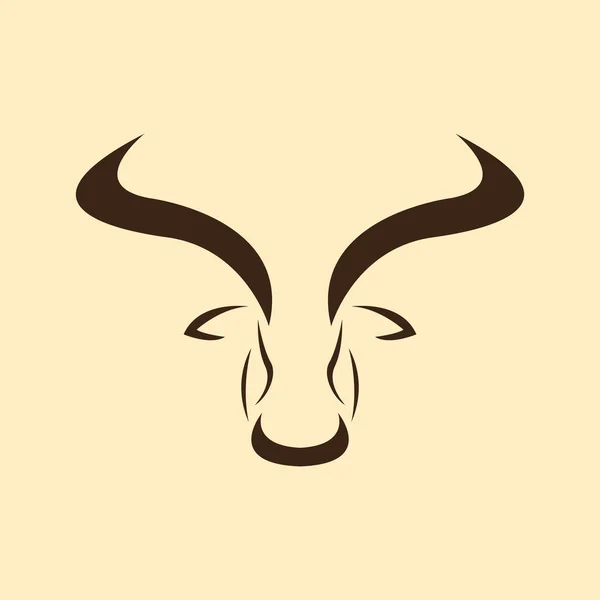 Forma Moderna Corno Lungo Capra Logo Design Vettoriale Simbolo Grafico — Vettoriale Stock