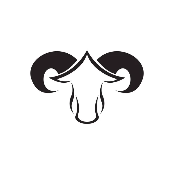 頭サフォーク羊のロゴデザインベクトルグラフィックシンボルアイコンイラストクリエイティブアイデア — ストックベクタ