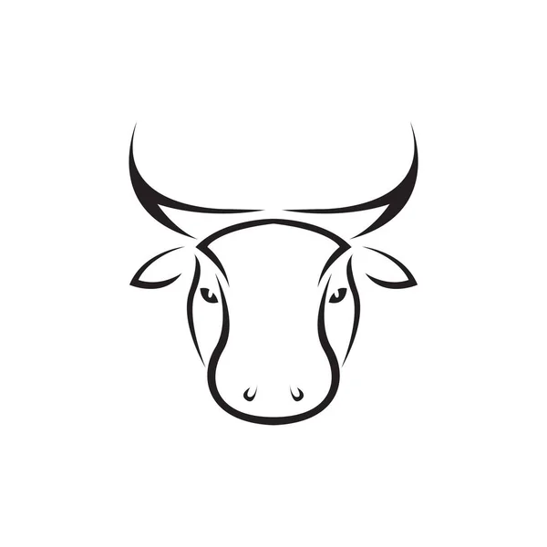 フェイス脂肪牛のロゴデザインベクトルグラフィックシンボルアイコンのイラストクリエイティブアイデア — ストックベクタ