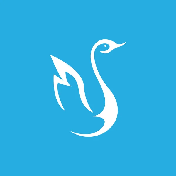 White Beauty Swan Goose Logo Design Vector Graphic Symbol Icon — Stockvektor