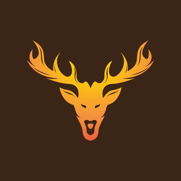 Head Abstract Deer Chital Logo Design Vector Graphic Symbol Icon — Wektor stockowy