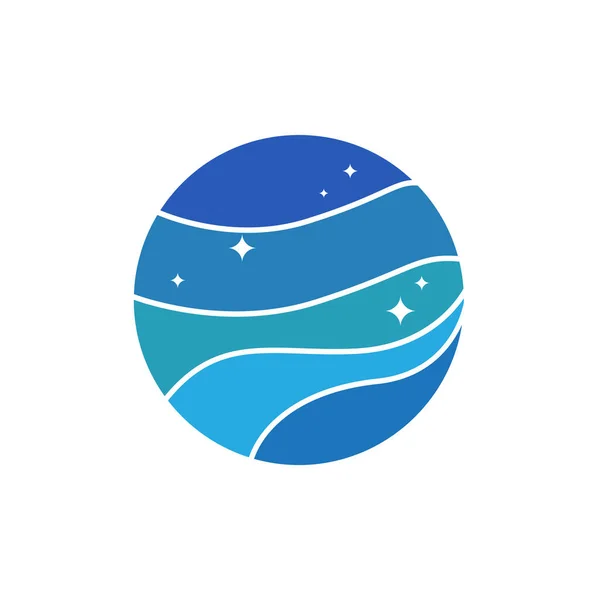 Círculo Colorido Azul Céu Logotipo Design Vetor Gráfico Símbolo Ícone — Vetor de Stock