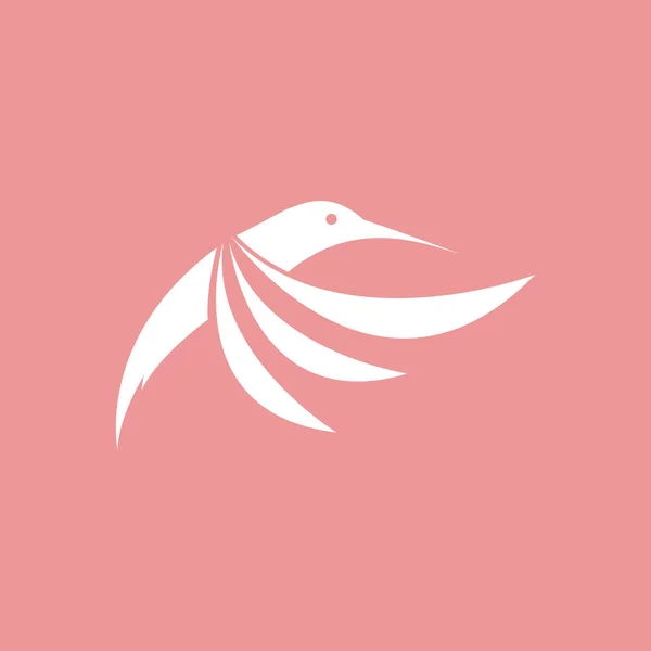 Minimalist Shape Hummingbird Logo Design Vector Graphic Symbol Icon Sign — Stock Vector