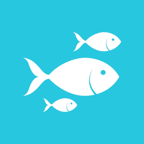 孤立した小さな魚コロニーのロゴデザインベクトルグラフィックシンボルアイコンの看板イラスト創造的なアイデア — ストックベクタ