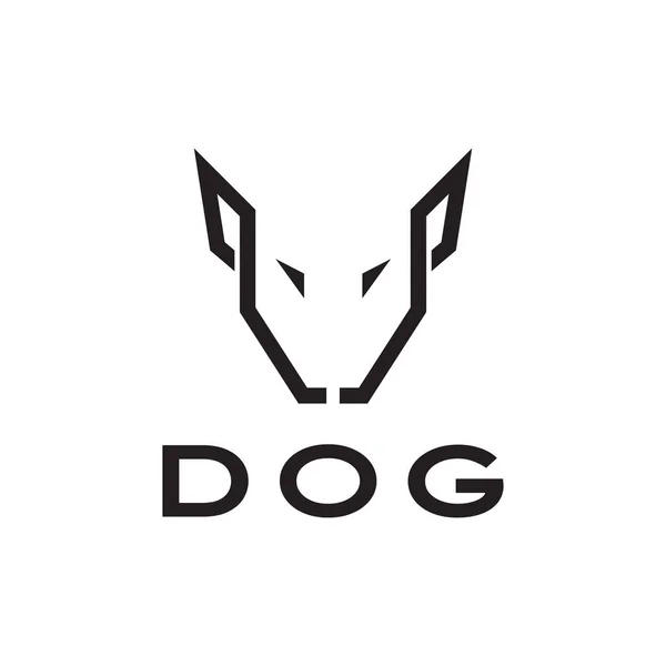 Πρόσωπο Σύγχρονο Σκυλί Terrier Λογότυπο Σχεδιασμό Διάνυσμα Γραφικό Σύμβολο Εικονίδιο — Διανυσματικό Αρχείο