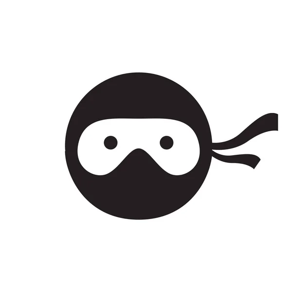 Kruh Tvář Ninja Dítě Logo Design Vektor Grafický Symbol Ikona — Stockový vektor