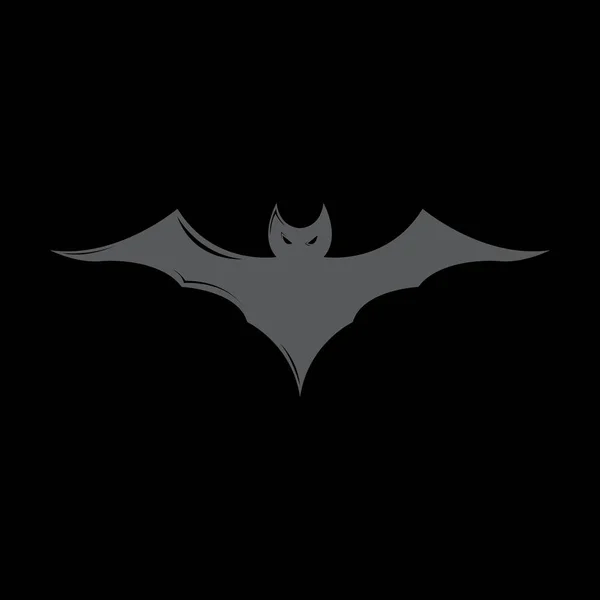 Silhuett Bat Minimalistisk Logotyp Design Vektor Grafisk Symbol Ikon Tecken — Stock vektor