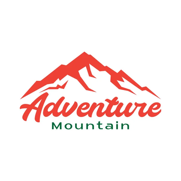 Berg Abenteuer Wandern Logo Design Vektor Grafik Symbol Symbol Zeichen — Stockvektor