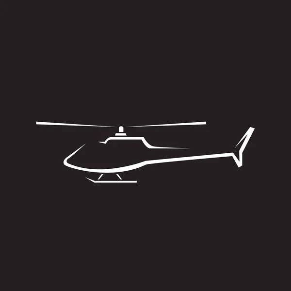 Helicopter Minimalist Shape Logo Design Vector Graphic Symbol Icon Sign — Stock Vector