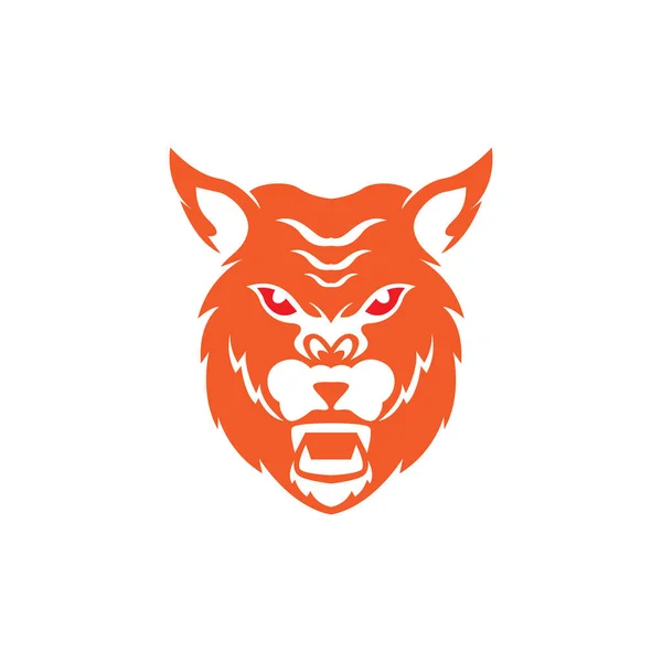 Kopf Wolf Wütend Heulen Logo Design Vektor Grafik Symbol Symbol — Stockvektor