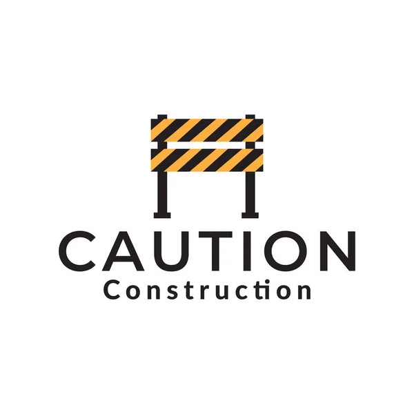 Colorful Caution Board Construction Logo Design Vector Graphic Symbol Icon — Vetor de Stock