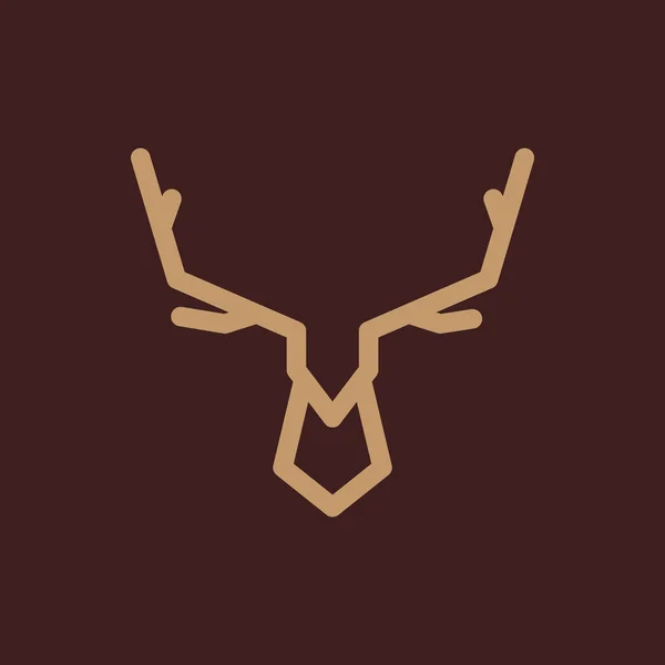 ライン絶縁頭鹿現代ロゴデザインベクトルグラフィックシンボルアイコンサインイラストクリエイティブアイデア — ストックベクタ