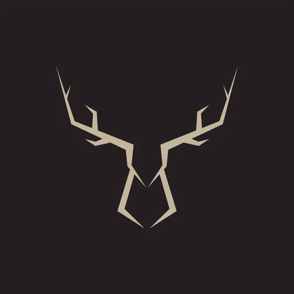 Isolated Head Deer Minimal Logo Design Vector Graphic Symbol Icon — Wektor stockowy