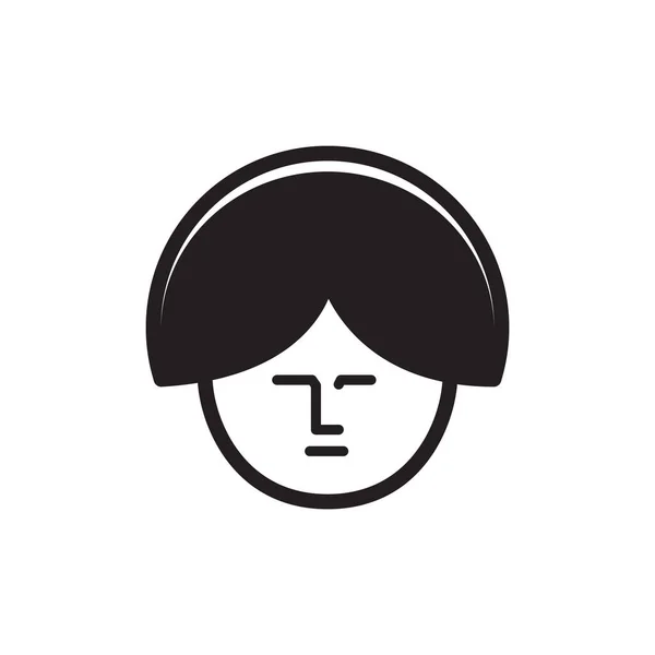 Unique Hairstyle Boy Logo Design Vector Graphic Symbol Icon Sign — 图库矢量图片