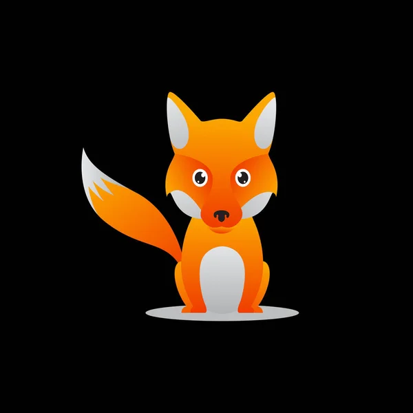 Cartoon Abstract Little Fox Logo Design Vector Graphic Symbol Icon — стоковый вектор