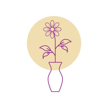 luxury plant flower decorative with pot logo design vector graphic symbol icon sign illustration creative idea