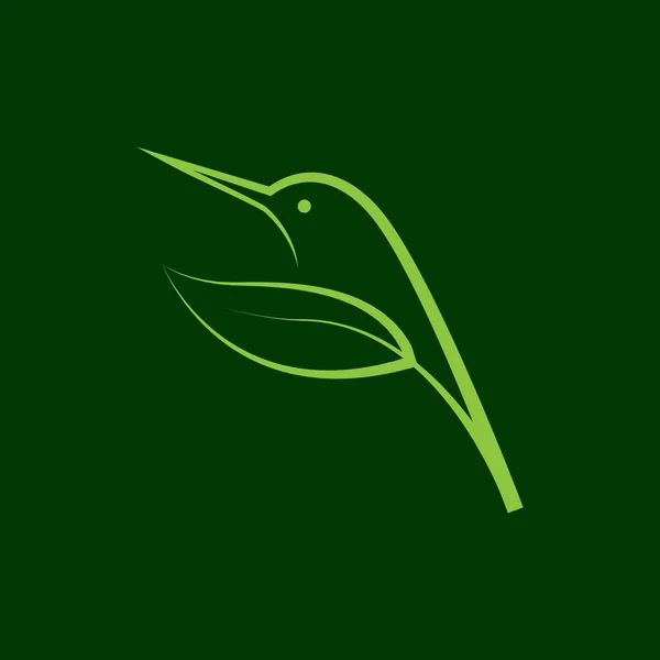 Little Bird Leaf Wings Logo Design Vector Graphic Symbol Icon — Stock Vector