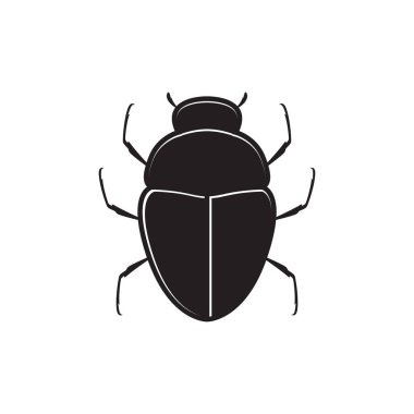 black isolated beetle insect logo design vector graphic symbol icon illustration creative idea