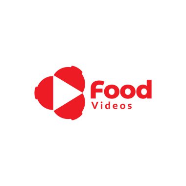 bowl noodle video food logo design vector graphic symbol icon illustration creative idea