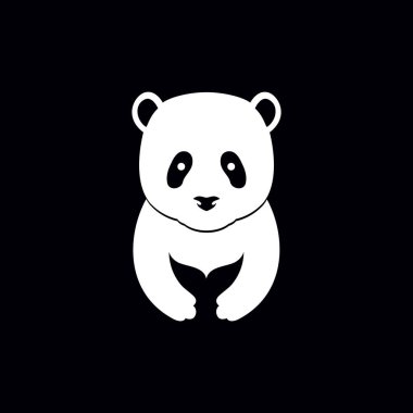 panda hold fish logo design vector graphic symbol icon illustration creative idea