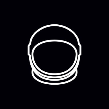 line Astronaut helmet simple logo design vector graphic symbol icon illustration creative idea