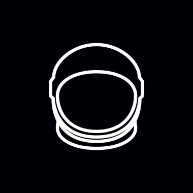 line Astronaut helmet simple logo design vector graphic symbol icon illustration creative idea