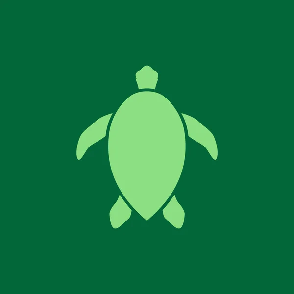 Flat Shape Green Turtle Logo Design Vector Graphic Symbol Icon — Vettoriale Stock