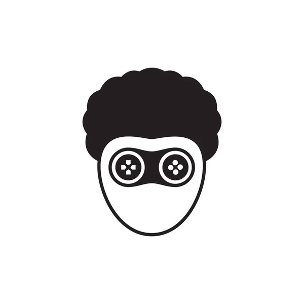 Man Sunglasses Game Pad Logo Design Vector Graphic Symbol Icon — Stockový vektor