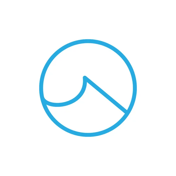 Circle Line Paper Wave Logo Design Vector Graphic Symbol Icon —  Vetores de Stock