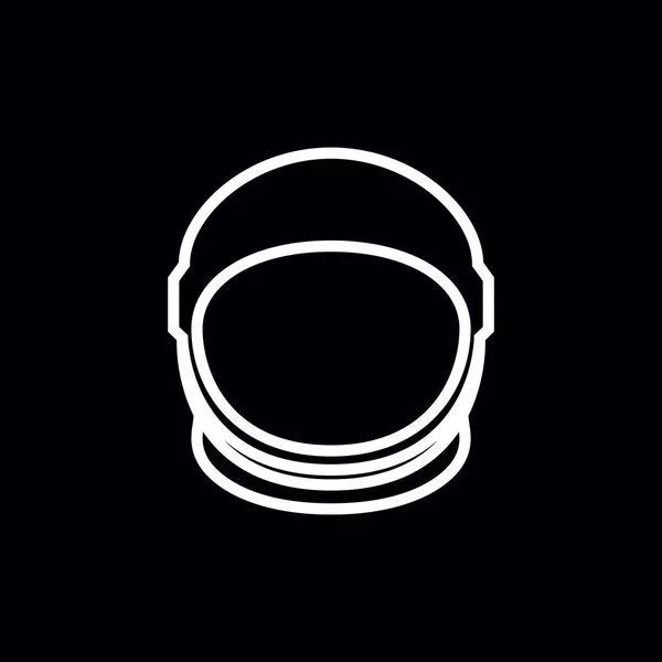 Line Astronaut Helmet Simple Logo Design Vector Graphic Symbol Icon — стоковый вектор