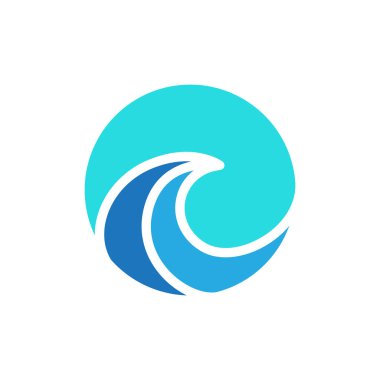 circle geometric waves colorful blue logo design vector graphic symbol icon illustration creative idea