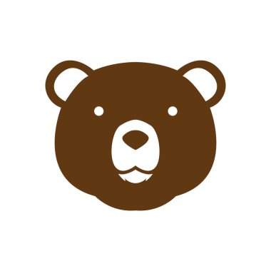 face cartoon little bear grizzly logo design vector graphic symbol icon illustration creative idea