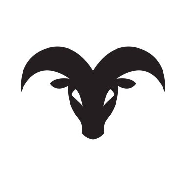 silhouette face mountain goat logo design vector graphic symbol icon illustration creative idea