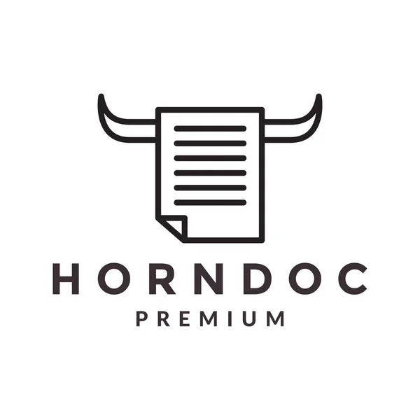 Paper Horn Logo Design Vector Graphic Symbol Icon Illustration Creative — Stockový vektor
