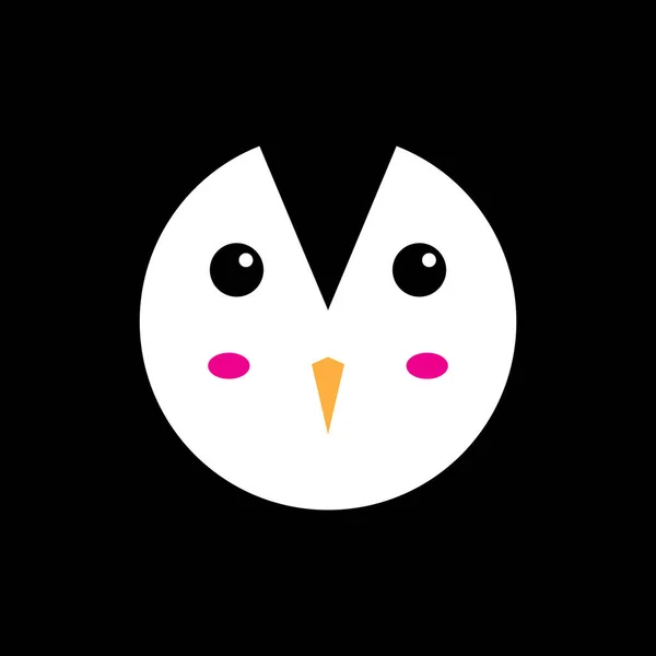 Face Cartoon Cute Little Penguin Logo Design Vector Graphic Symbol — Wektor stockowy