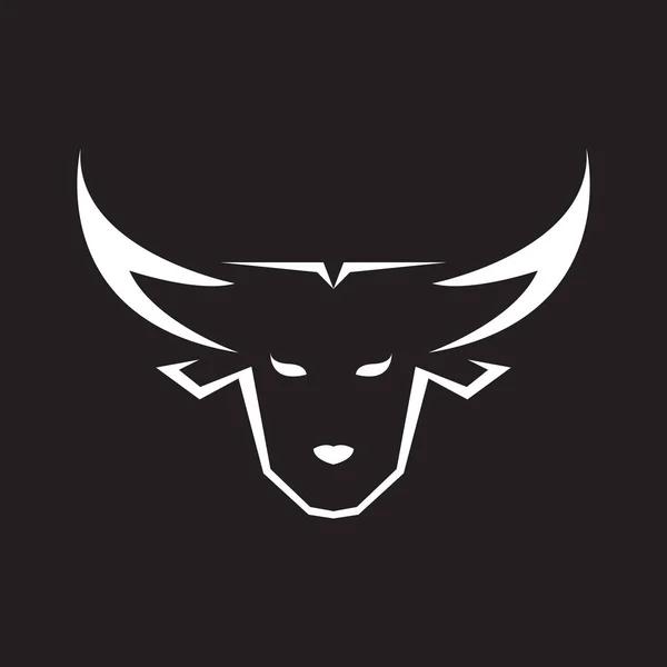 Face White Isolated Cow Buffalo Logo Design Vector Graphic Symbol — Stock Vector