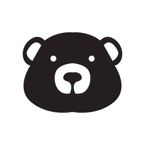 Cute Face Little Bear Honey Logo Design Vector Graphic Symbol —  Vetores de Stock