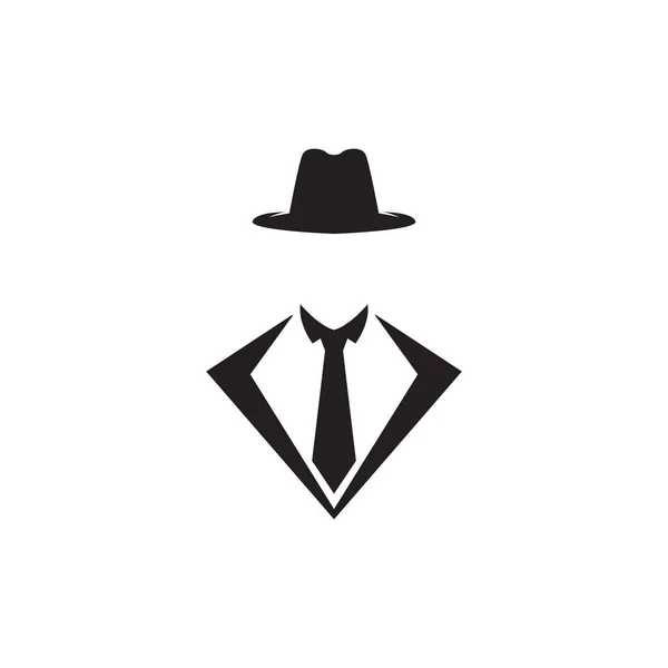 Isolated Business Tie Hat Logo Design Vector Graphic Symbol Icon — Stok Vektör