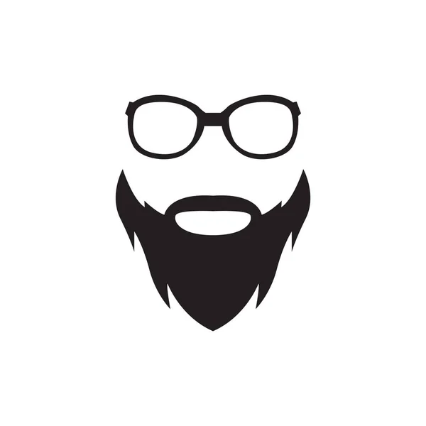 Isolated Man Face Beard Sunglasses Logo Design Vector Graphic Symbol — Stockvector