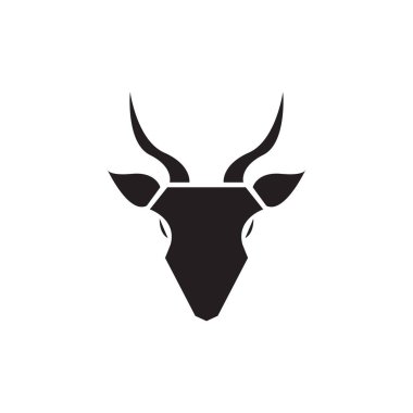 isolated black head cow polygon logo design vector graphic symbol icon illustration creative idea