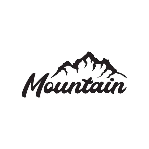 Mountain Black Isolated Adventure Logo Design Vector Graphic Symbol Icon — стоковый вектор