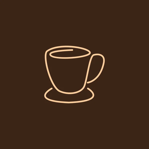 Continuous Line Chocolate Cup Logo Design Vector Graphic Symbol Icon — стоковый вектор